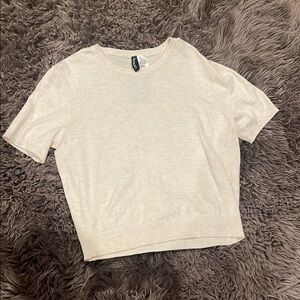 Casual Cream Women's Top